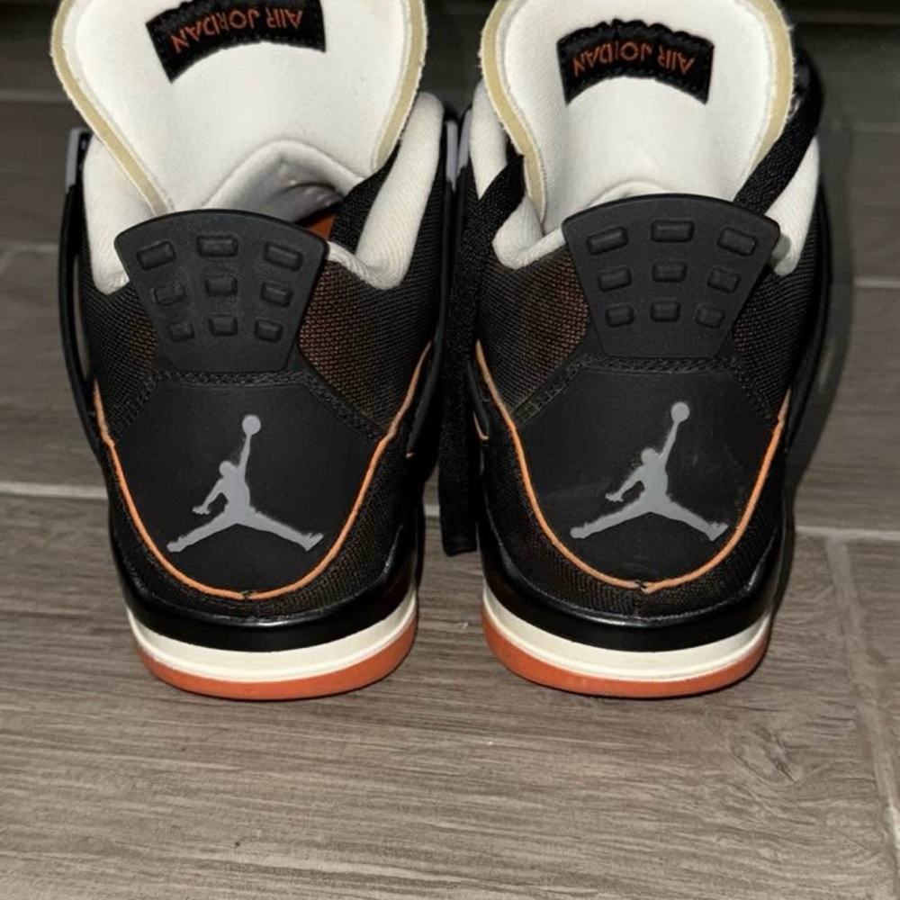 Nike Men's Black and Orange Sneakers - Picture 2 of 4